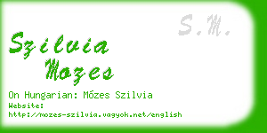 szilvia mozes business card